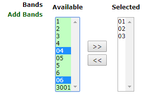 available-bands